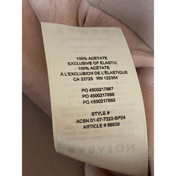 NEW ARITZIA Babaton Womens Pink Silky Satin Mid Rise Mini Slip A-line Skirt Sz S - Picture 4 of 4